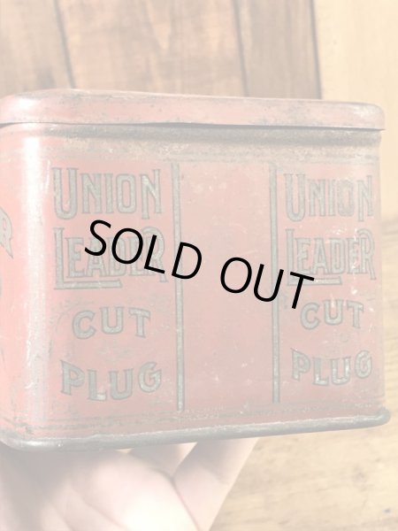 Union Leaderのタバコの20〜30年代ビンテージブリキ缶