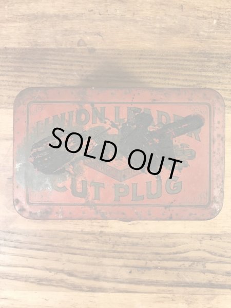 Union Leaderのタバコの20〜30年代ビンテージブリキ缶