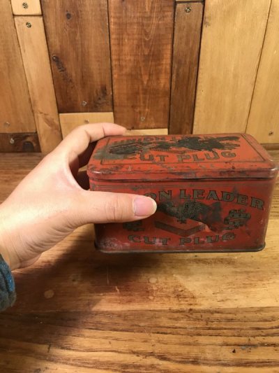 画像3: Union Leader Cut Plug Tobacco Tin Can　タバコ　ビンテージ　ブリキ缶　ユニオンリーダー　20〜30年代