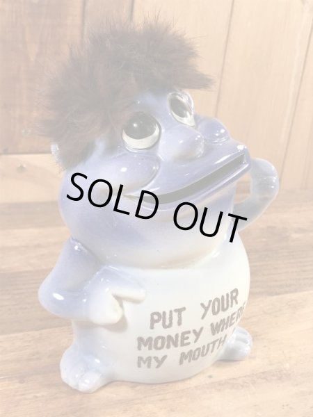 サイコセラミックスみたいな陶器製の60年代ビンテージ貯金箱ドール