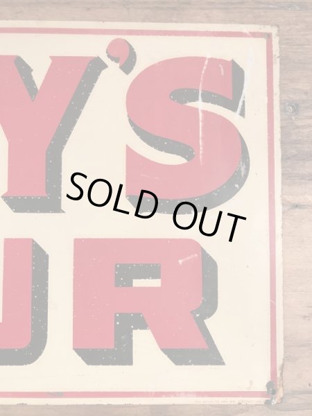 アドバタイジング物のブリキ製の30〜40’sヴィンテージ看板