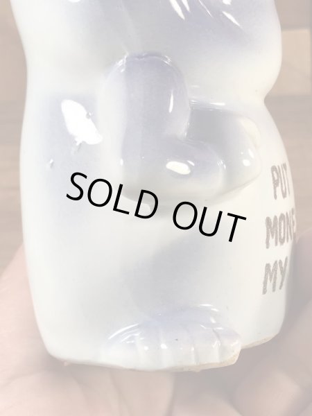 サイコセラミックスみたいな陶器製の60年代ビンテージ貯金箱ドール