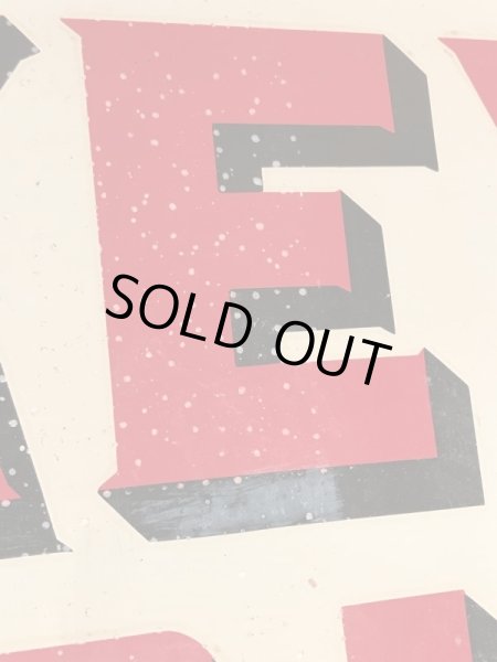 アドバタイジング物のブリキ製の30〜40’sヴィンテージ看板