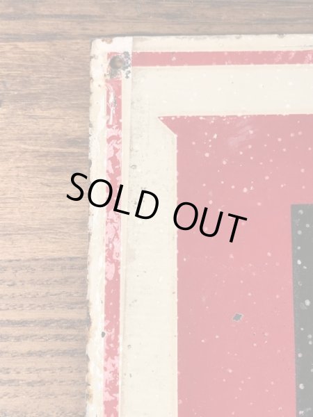 アドバタイジング物のブリキ製の30〜40’sヴィンテージ看板