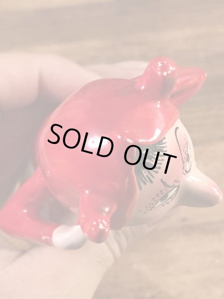 陶器製のレッドデビルの60年代ビンテージフィギュア