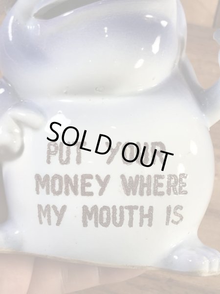 サイコセラミックスみたいな陶器製の60年代ビンテージ貯金箱ドール