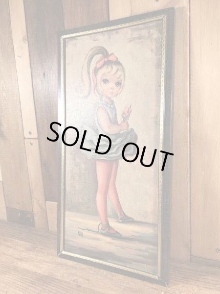 ビッグアイズの女の子の60’sヴィンテージアート