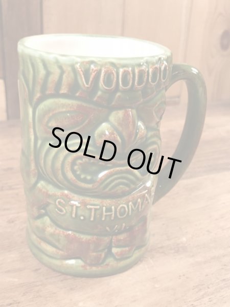 ブードゥーと書かれたティキの70年代〜ビンテージマグカップ