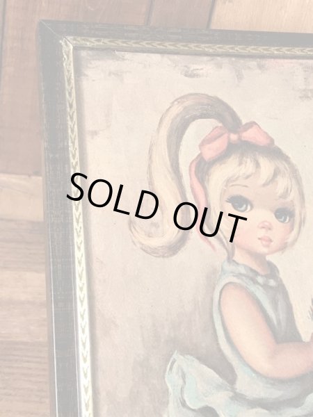 ビッグアイズの女の子の60’sヴィンテージアート