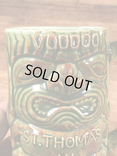 ブードゥーと書かれたティキの70年代〜ビンテージマグカップ