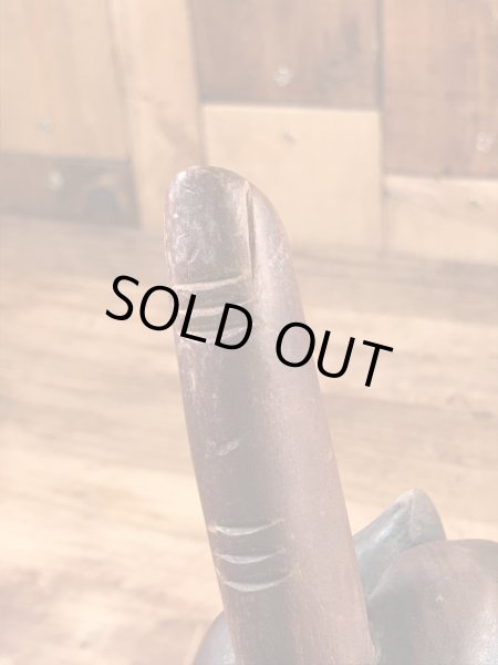 木彫りのファックの70’sヴィンテージハンドサイン