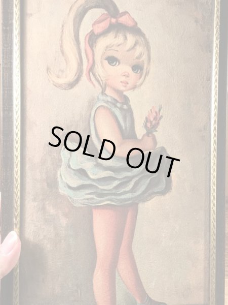 ビッグアイズの女の子の60’sヴィンテージアート