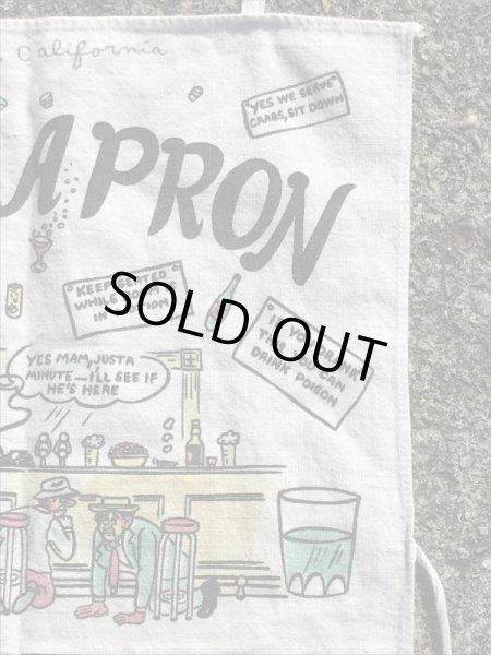 4つ目のジョークが描かれた50〜60’sヴィンテージコットンエプロン