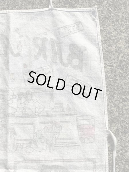 4つ目のジョークが描かれた50〜60’sヴィンテージコットンエプロン