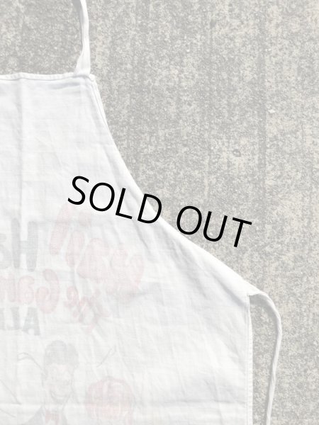 コットン製の染み込みプリントの50’sヴィンテージBBQエプロン