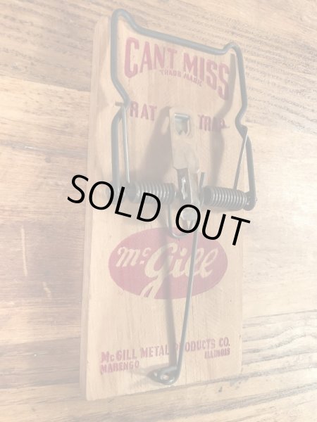 キャントミスの木製の70年代ビンテージネズミ捕り