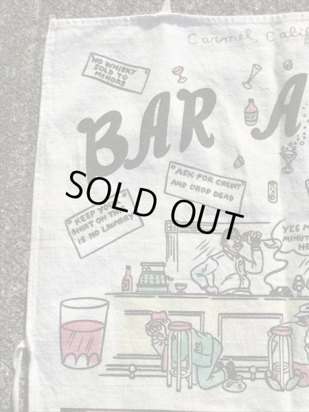 4つ目のドランクマンの50〜60年代ビンテージバーエプロン