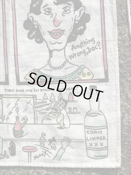 4つ目のジョークが描かれた50〜60’sヴィンテージコットンエプロン