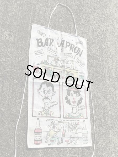 4つ目のジョークが描かれた50〜60’sヴィンテージコットンエプロン