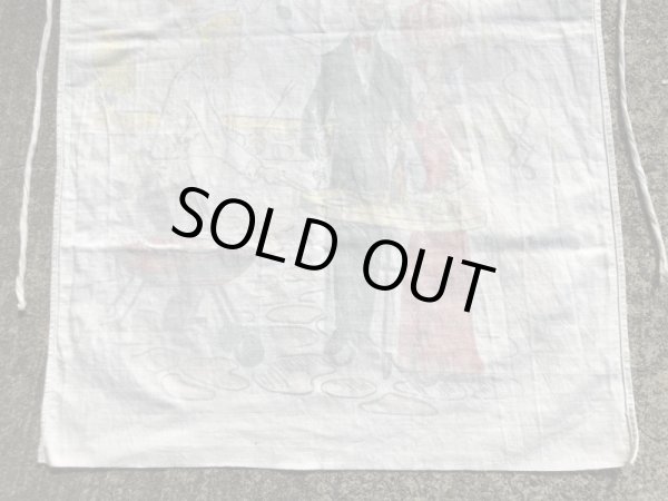 コットン製の染み込みプリントの50’sヴィンテージBBQエプロン