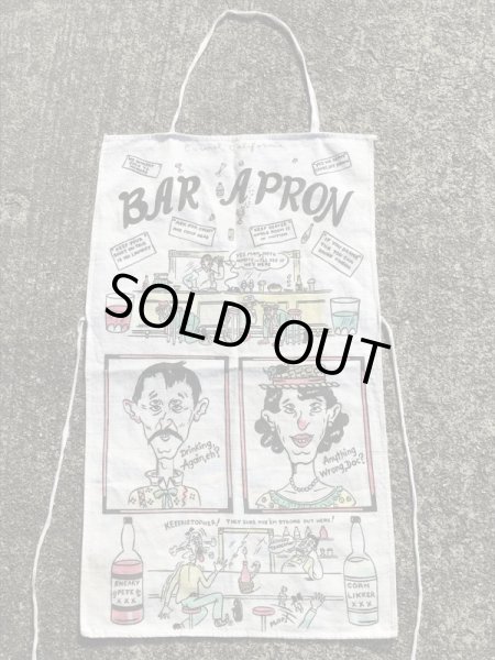 4つ目のジョークが描かれた50〜60’sヴィンテージコットンエプロン
