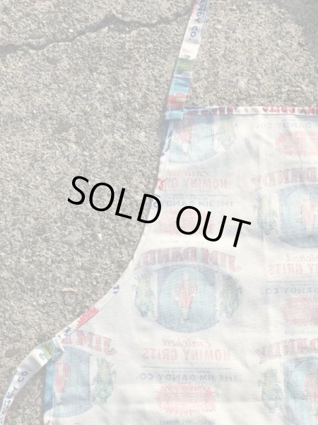 アドバタイジング物のジムダンディの60〜70年代ビンテージ総柄エプロン