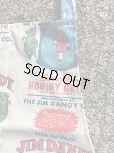 アドバタイジング物のジムダンディの60〜70年代ビンテージ総柄エプロン