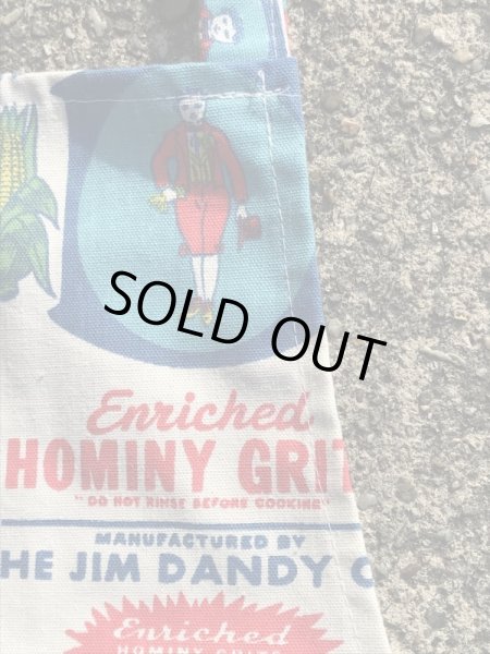 アドバタイジング物のジムダンディの60〜70年代ビンテージ総柄エプロン