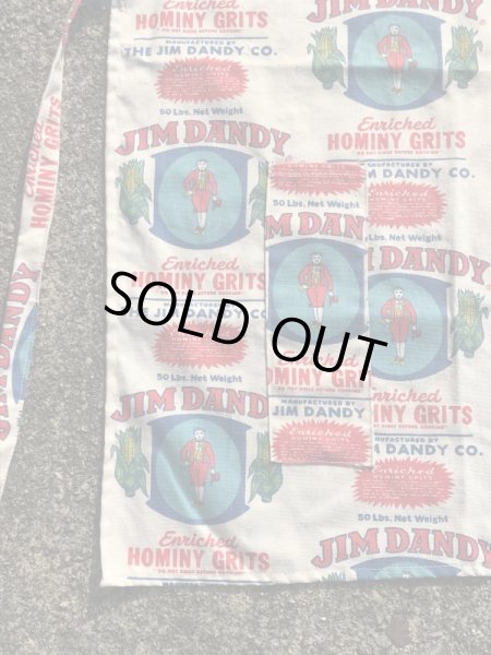 アドバタイジング物のジムダンディの60〜70年代ビンテージ総柄エプロン