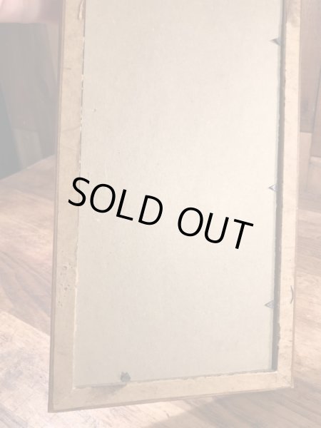 ガラスの額縁にクラフトチーズの広告が入った40年代ビンテージ壁掛け