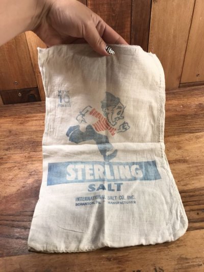 画像1: International Salt “Sterling Salt” Bag　企業物　ビンテージ　ソルトバッグ　袋　40年代〜