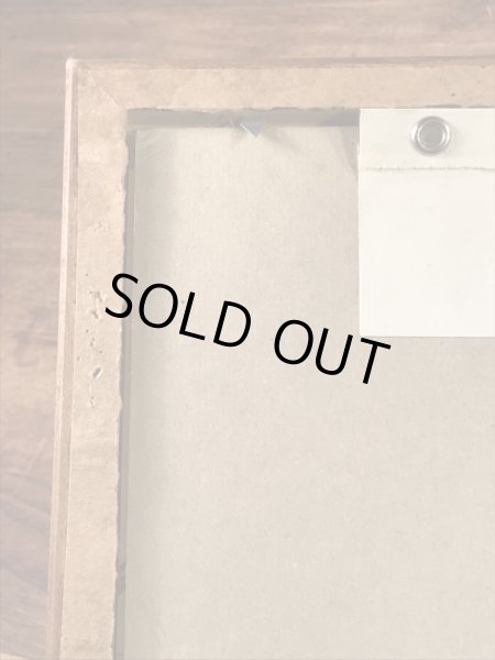 木製の額縁にクラフトチーズの広告が入った40’sヴィンテージ壁掛け