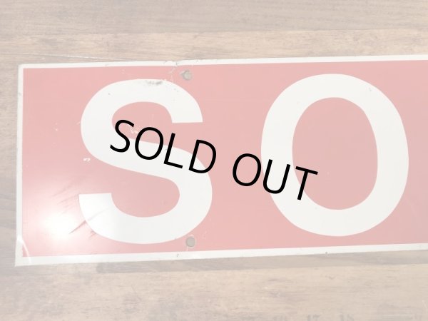 ソールドと書かれた両面プリントの70年代〜ビンテージ看板