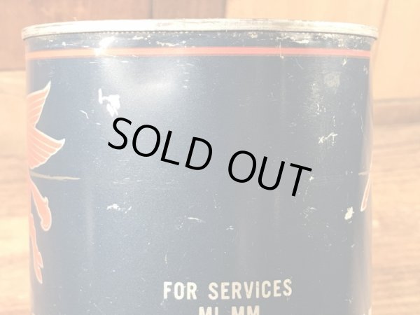 モービルのリューブライトモーターオイルの50年代ビンテージオイル缶