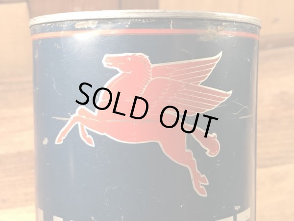 モービルのリューブライトモーターオイルの50年代ビンテージオイル缶