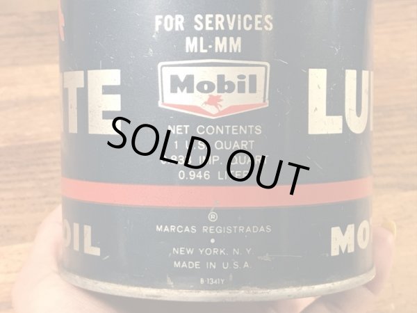 MobilのLubrite Motor Oilの50’sヴィンテージブリキ缶