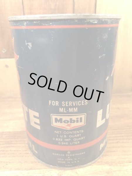 MobilのLubrite Motor Oilの50’sヴィンテージブリキ缶