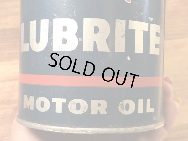 MobilのLubrite Motor Oilの50’sヴィンテージブリキ缶