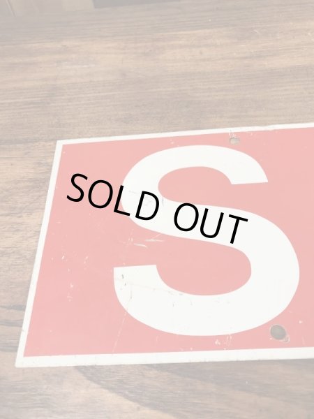 ソールドと書かれた両面プリントの70年代〜ビンテージ看板