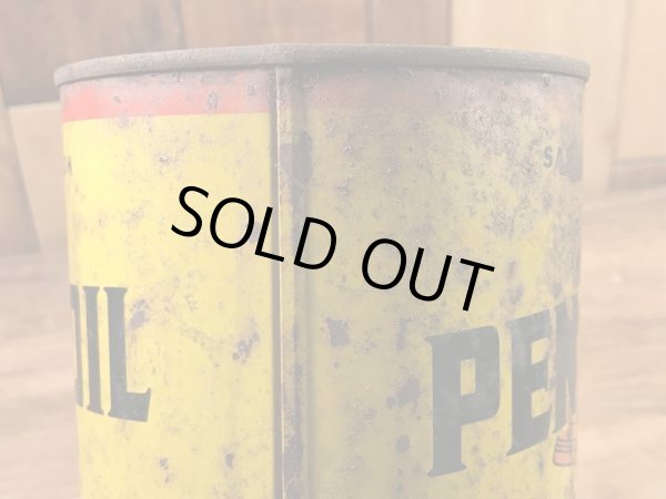 ペンゾイルのモーターオイルの50年代ビンテージブリキ缶