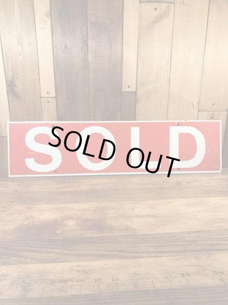 Soldと書かれた両面プリントの70’s〜ヴィンテージストアサイン