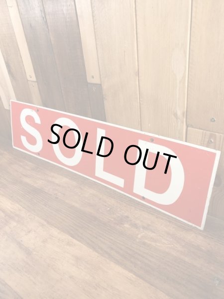 Soldと書かれた両面プリントの70’s〜ヴィンテージストアサイン