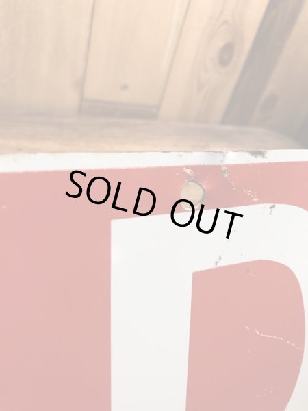 ソールドと書かれた両面プリントの70年代〜ビンテージ看板