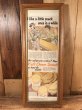 ガラスの額縁にクラフトチーズの広告が入った50年代ビンテージ壁掛け