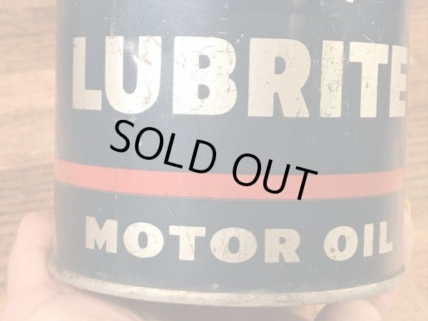 MobilのLubrite Motor Oilの50’sヴィンテージブリキ缶