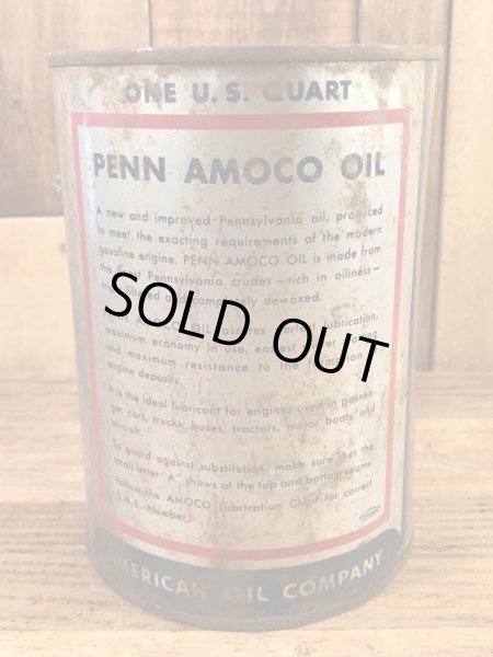 Amoco OilのTin製の50’sヴィンテージオイル缶