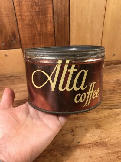 画像3: Alta Coffee Tin Can　アルタコーヒー　ビンテージ　ブリキ缶　コーヒー缶　50年代