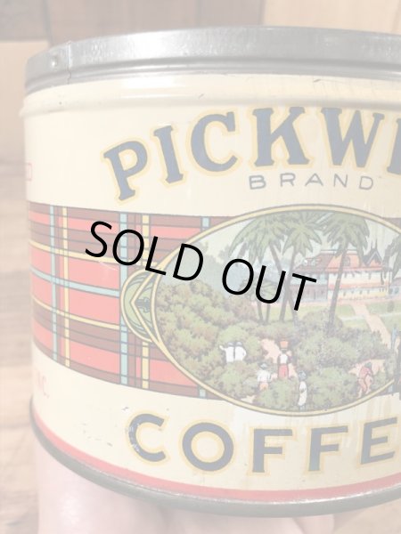ピックウィックブランドのブリキ製の50年代ビンテージコーヒー缶