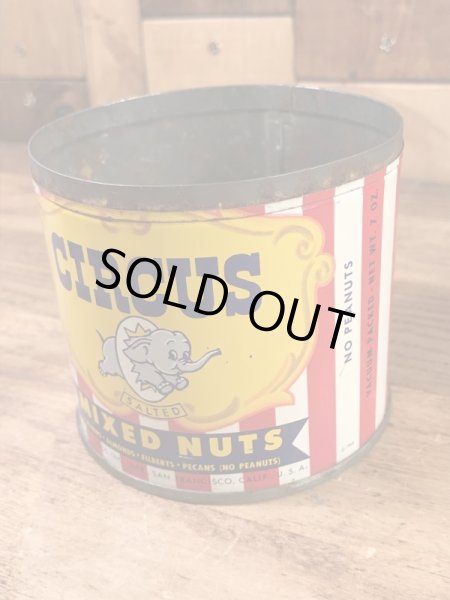 Circusのミックスナッツが入っていた50’sヴィンテージTin缶