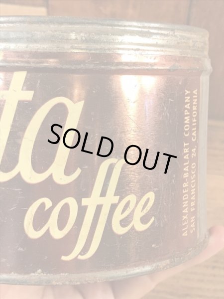 Alta Coffeeのコーヒーが入っていた50’sヴィンテージTin缶
